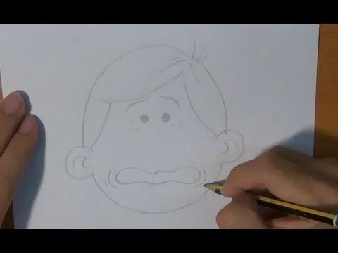 Dibujar una cara de miedo - Draw a scary face - YouTube