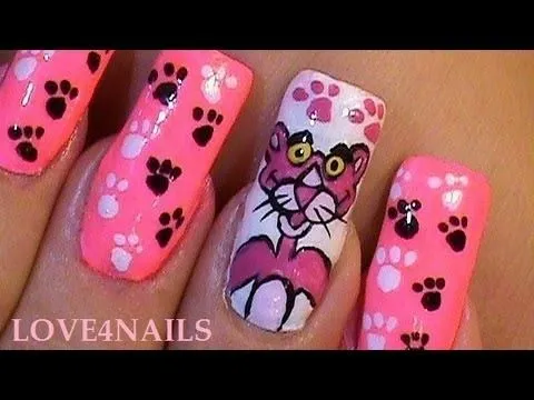 Decoracion Para Uñas ~ La Pantera Rosa - YouTube Decoracion Para Uñas ~ La Pantera Rosa - YouTube