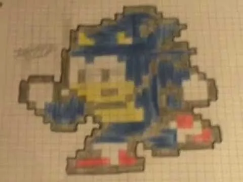 dibujos cuadriculados [mario, sonic y zelda] (y un emoticono ...