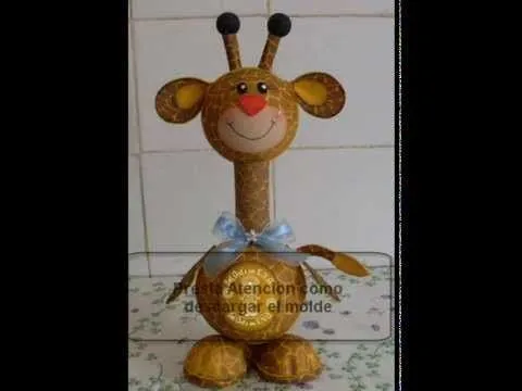 JIRAFA EN FOAMI GOMA EVA CON MOLDES PATRONES DESCARGA E IMPRIME ...