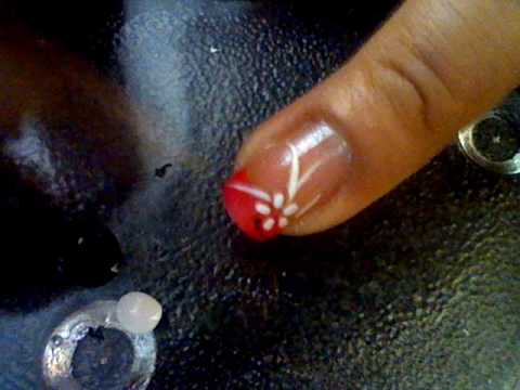 video (uñas con flores) procedimiento - YouTube