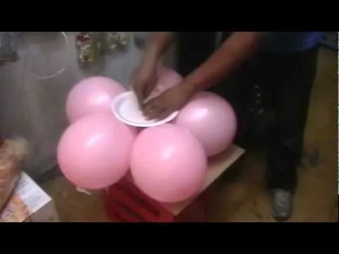 decoracion con globos FLOR DE 5 PETALOS SENCILLA. - YouTube
