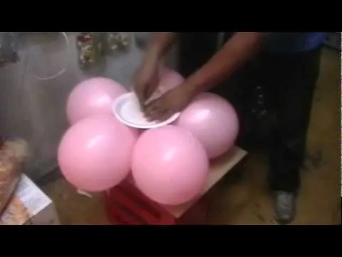 decoracion con globos FLOR DE 5 PETALOS SENCILLA. - YouTube decoracion con globos FLOR DE 5 PETALOS SENCILLA. - YouTube