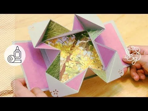 Tarjeta Fold-Out: Scrap + origami = Regalo - YouTube