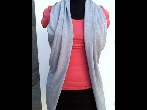 DIY crea un chaleco con tu pañuelo - YouTube DIY crea un chaleco con tu pañuelo - YouTube