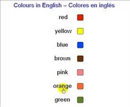 Colores en ingles - YouTube