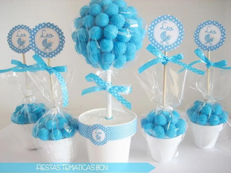 ideas para baby shower macetas dulces, topiario | baby shower ...