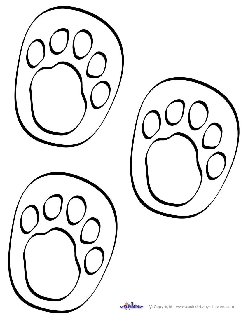 Huellas de pies para colorear - Imagui