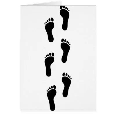 Huella - pies tarjetas de Zazzle.