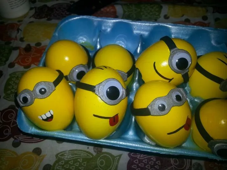 Huevos decorados como Minions | Para bella y bb! | Pinterest ...