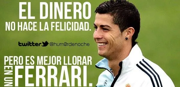 Humor: Cristiano Ronaldo llorando en un Ferrari (Frase) | EcuaLink ...