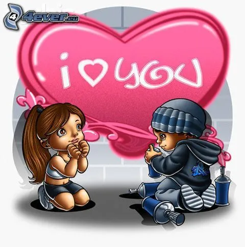 i-3-u,-corazon,-grafiti,-amor, ...