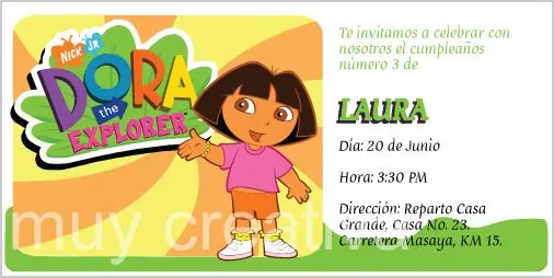 Tarjetas de dora la exploradora - Imagui
