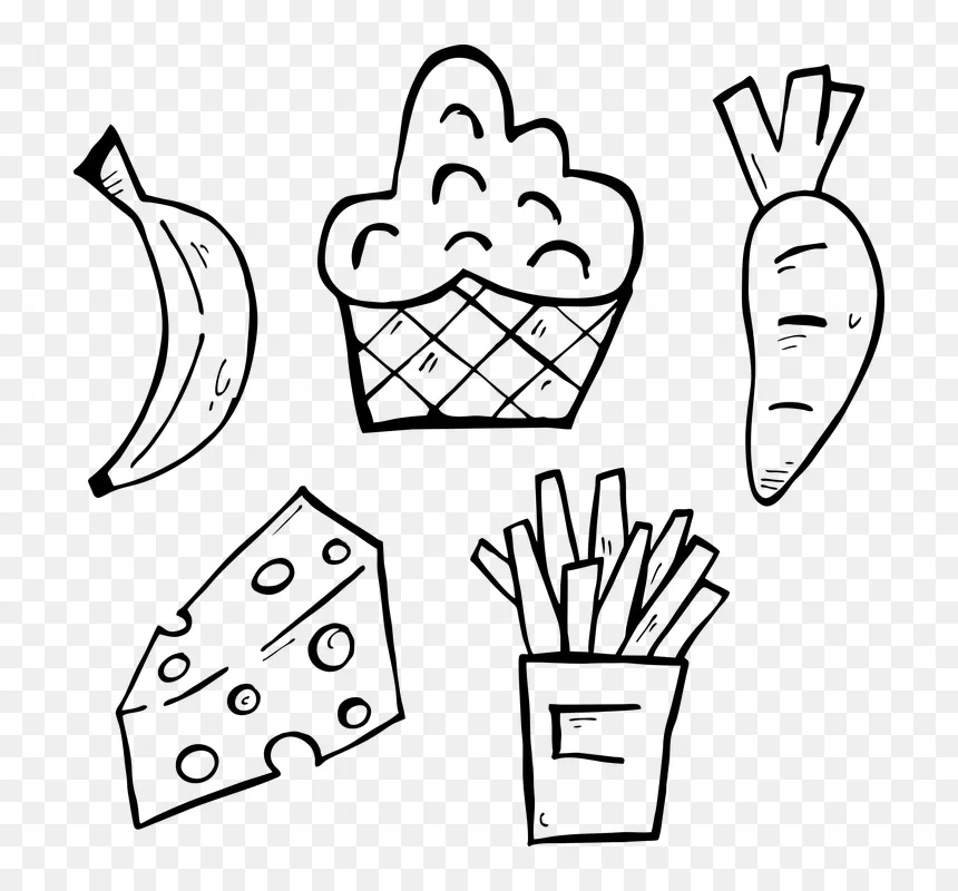 Icon, Meal, Design, Restaurant, Eat, Character, Sign - Alimentos Saludables  Y No Saludables Para Colorear, HD Png Download - vhv