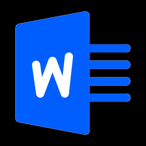 Icono azul de Microsoft Word (logotipo png) Icono azul de Microsoft Word (logotipo png)