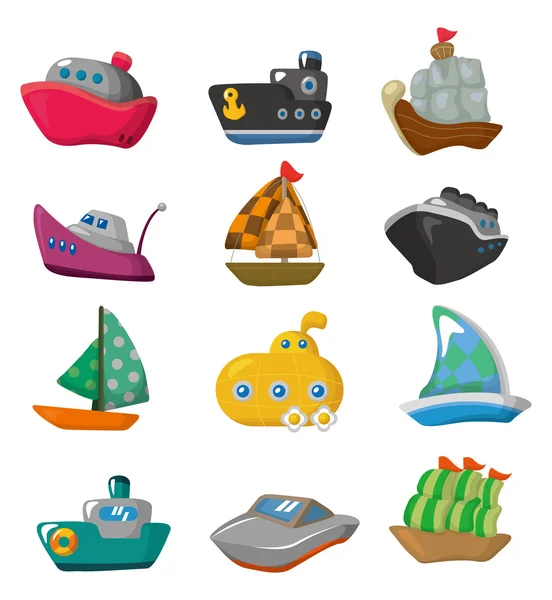 Icono de barco de dibujos animados — Vector stock © mocoo2003 #8307509