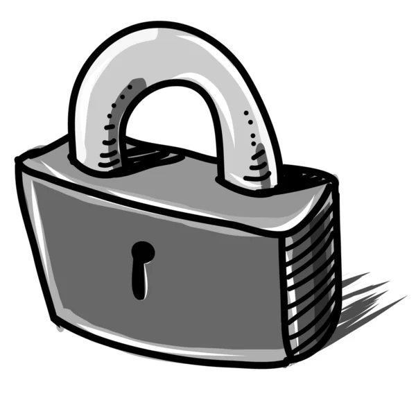 icono de candado dibujo vectorial — Vector stock © Chuhail #17205249