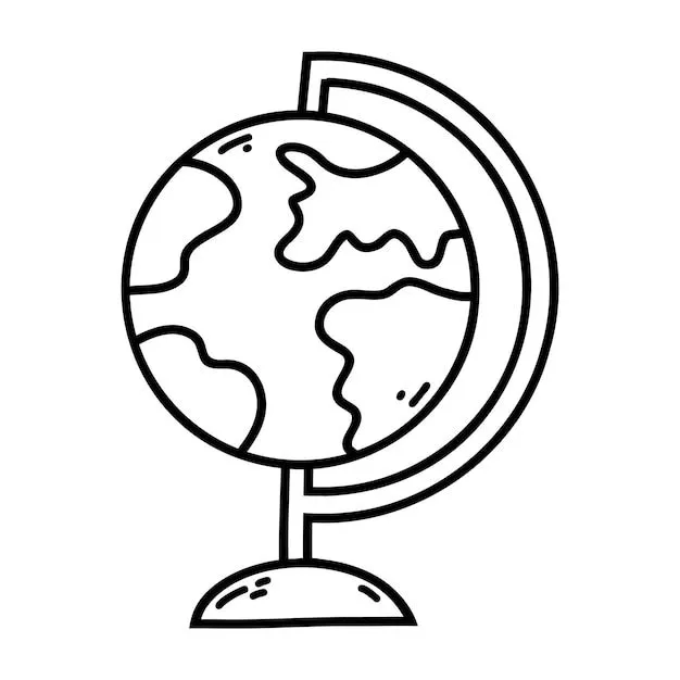 Icono de globo de garabato dibujado a mano ilustración de dibujo vectorial de contorno negro esfera terrestre mapa de globo terráqueo para imprimir página para colorear logo de diseño para niños | Icono de globo de garabato dibujado a mano ilustración de dibujo vectorial de contorno negro esfera terrestre mapa de globo terráqueo para imprimir página para colorear logo de diseño para niños |