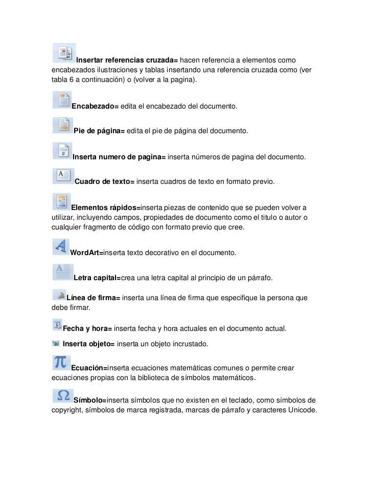Iconos de la barra de insertar en microsoft word | Microsoft word, Clase de informática, Iconos de word Iconos de la barra de insertar en microsoft word | Microsoft word, Clase de informática, Iconos de word