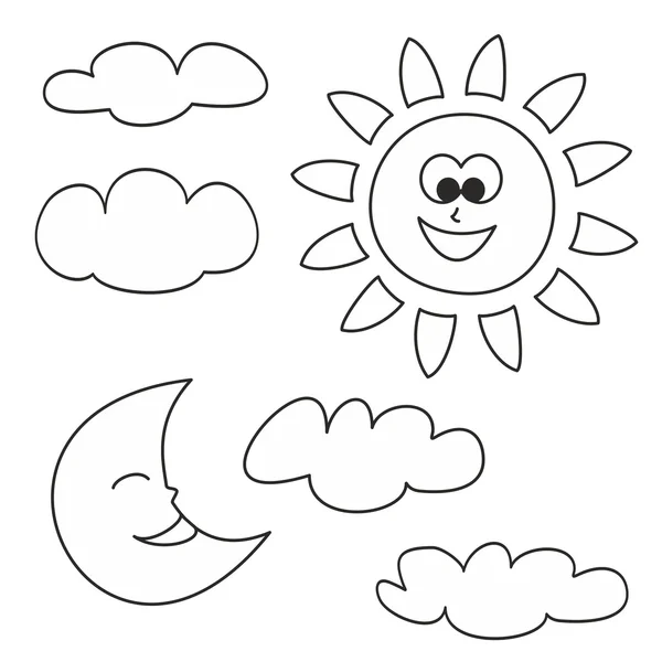 Los iconos del tiempo cartoon vector ilustraciones aisladas sobre ... Los iconos del tiempo cartoon vector ilustraciones aisladas sobre ...