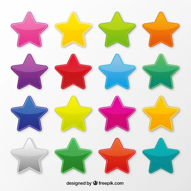 Iconos de estrellas de colores | Descargar Vectores gratis