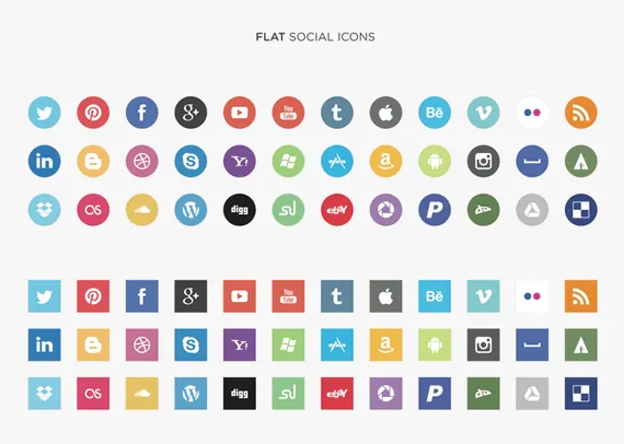 Iconos de las redes sociales estilo plano gratis | Kabytes Iconos de las redes sociales estilo plano gratis | Kabytes