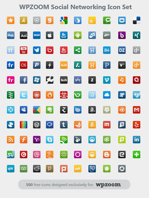 Iconos de Redes Sociales Para tu Página Web :: Todo Pa Tu Web