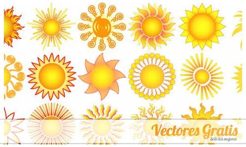 Iconos de Soles | Vectores Gratis