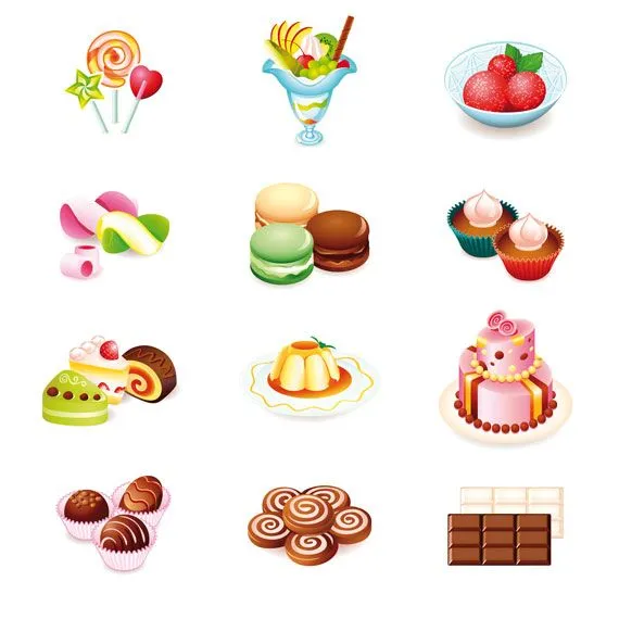 Iconos vectorizados de alimentos - Kabytes