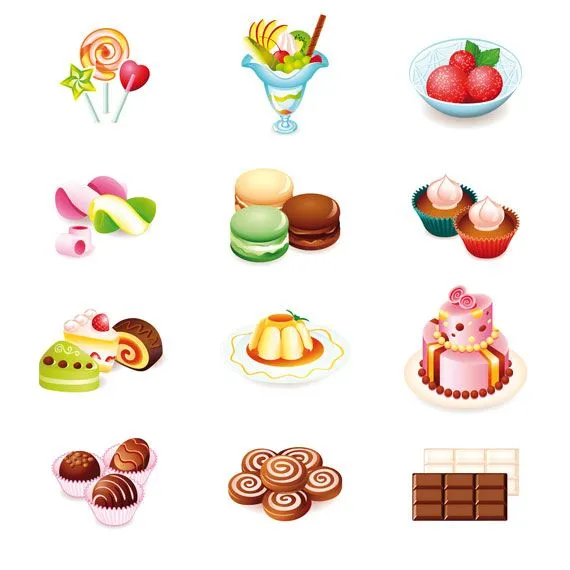 Iconos vectorizados de alimentos | Kabytes