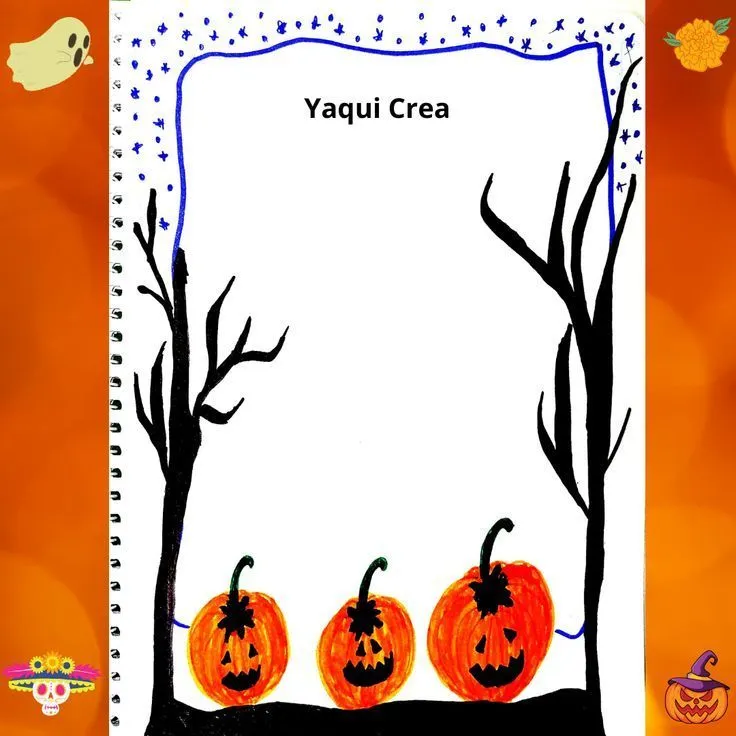 Idea de Borde o Margen para apuntes o cuadernos del Día de Halloween | Margenes para cuadernos, Catrinas dibujo, Dibujos de halloween Idea de Borde o Margen para apuntes o cuadernos del Día de Halloween | Margenes para cuadernos, Catrinas dibujo, Dibujos de halloween