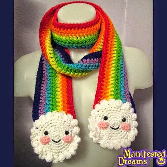 Idea: bufanda divertida | Crochet y Dos agujas