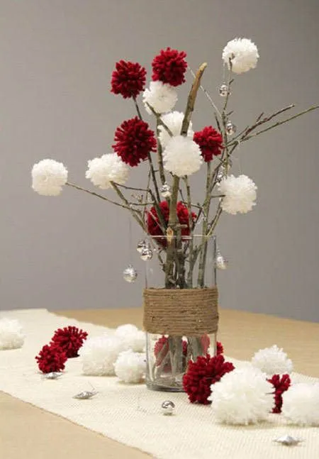 Idea deco: centro de mesa DIY hecho a base de ramas secas y ... Idea deco: centro de mesa DIY hecho a base de ramas secas y ...