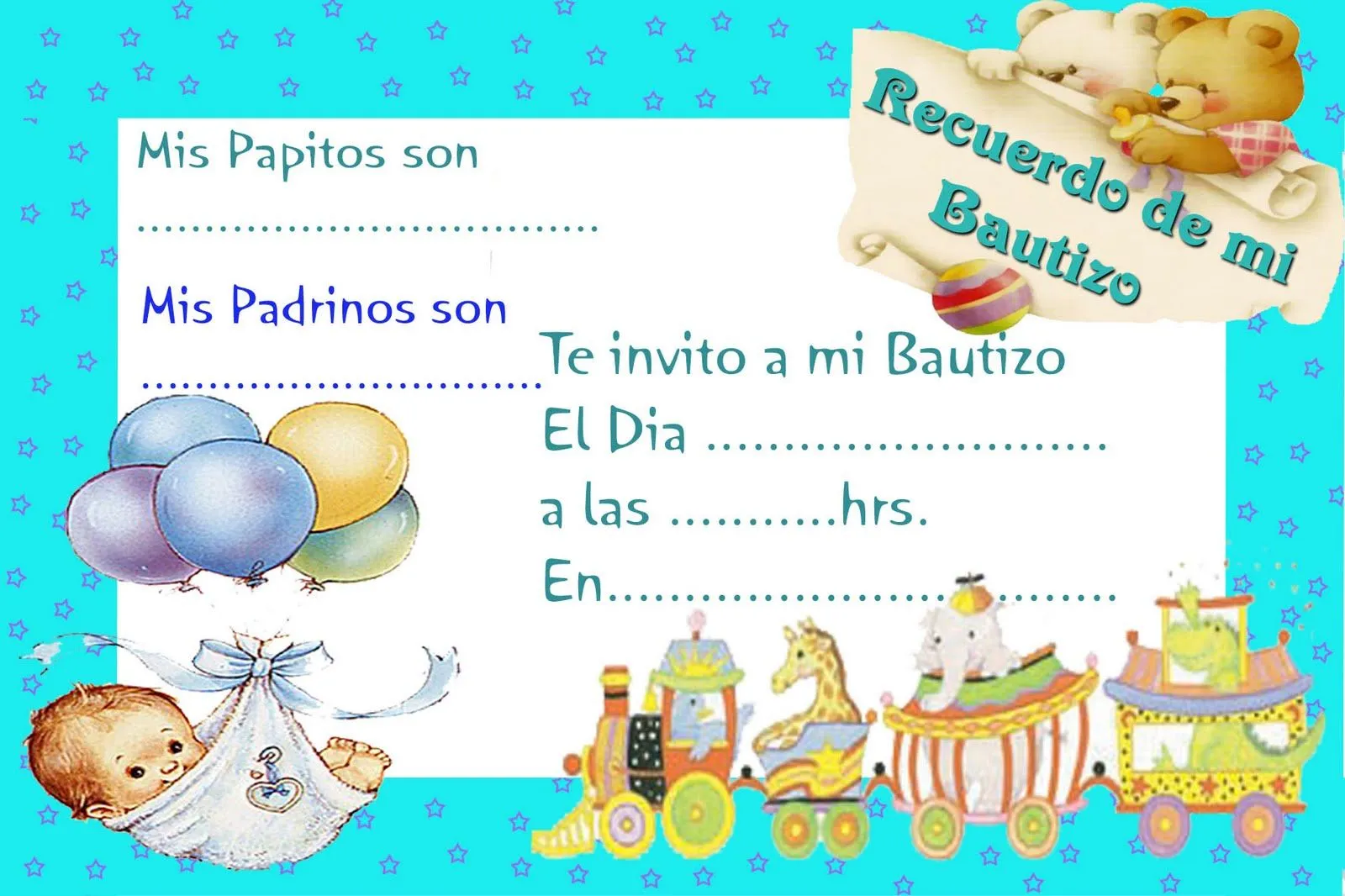 Ideas para bautismo: tarjetas para imprimir - Guía de MANUALIDADES Ideas para bautismo: tarjetas para imprimir - Guía de MANUALIDADES