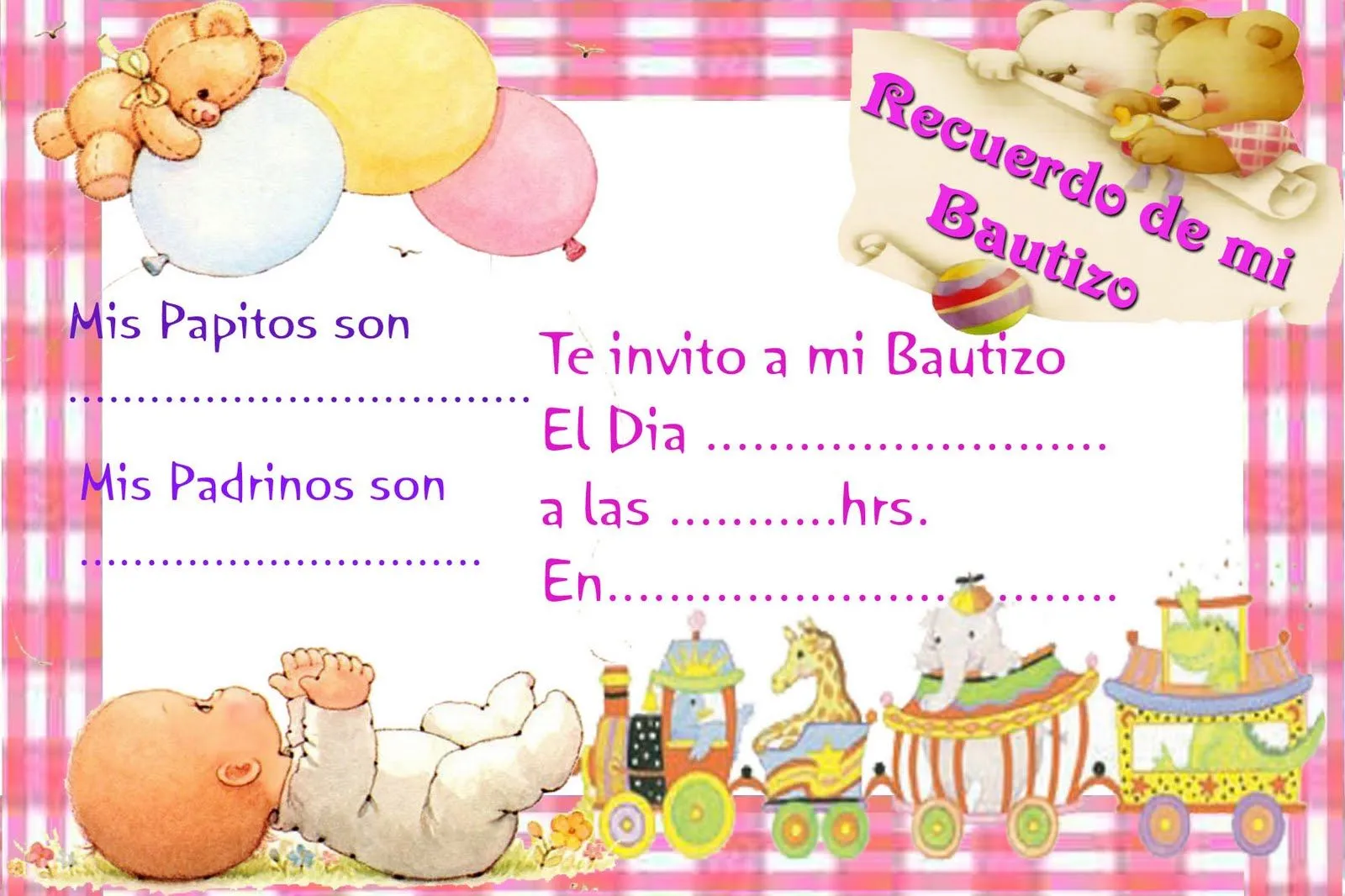 Ideas para bautismo: tarjetas para imprimir - Guia de MANUALIDADES Ideas para bautismo: tarjetas para imprimir - Guia de MANUALIDADES