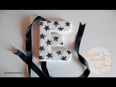 Cómo hacer letras para decorar. - YouTube