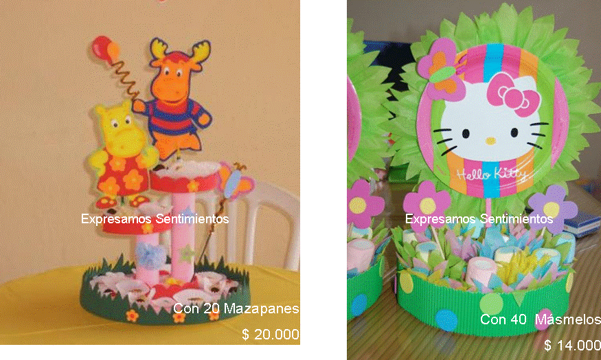 Como realizar centros de mesa infantiles - Imagui