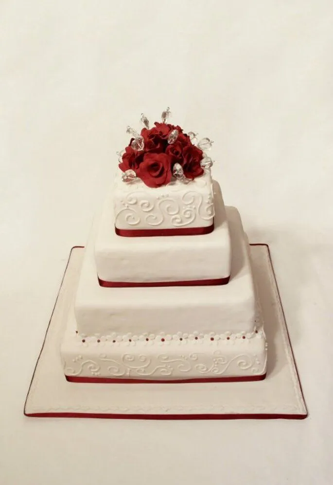 Ideas chic: tortas de novios cuadradas