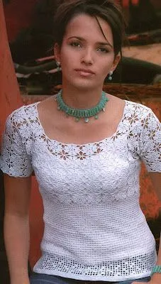 Patrones gratis de blusas tejidas a gancho - Imagui Patrones gratis de blusas tejidas a gancho - Imagui