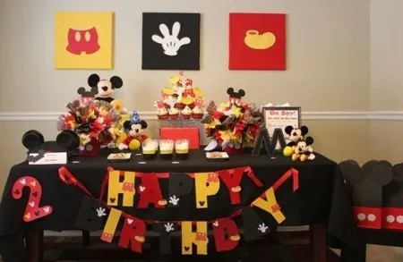 Ideas de decoración para una fiesta infantil de Mickey Mouse… |