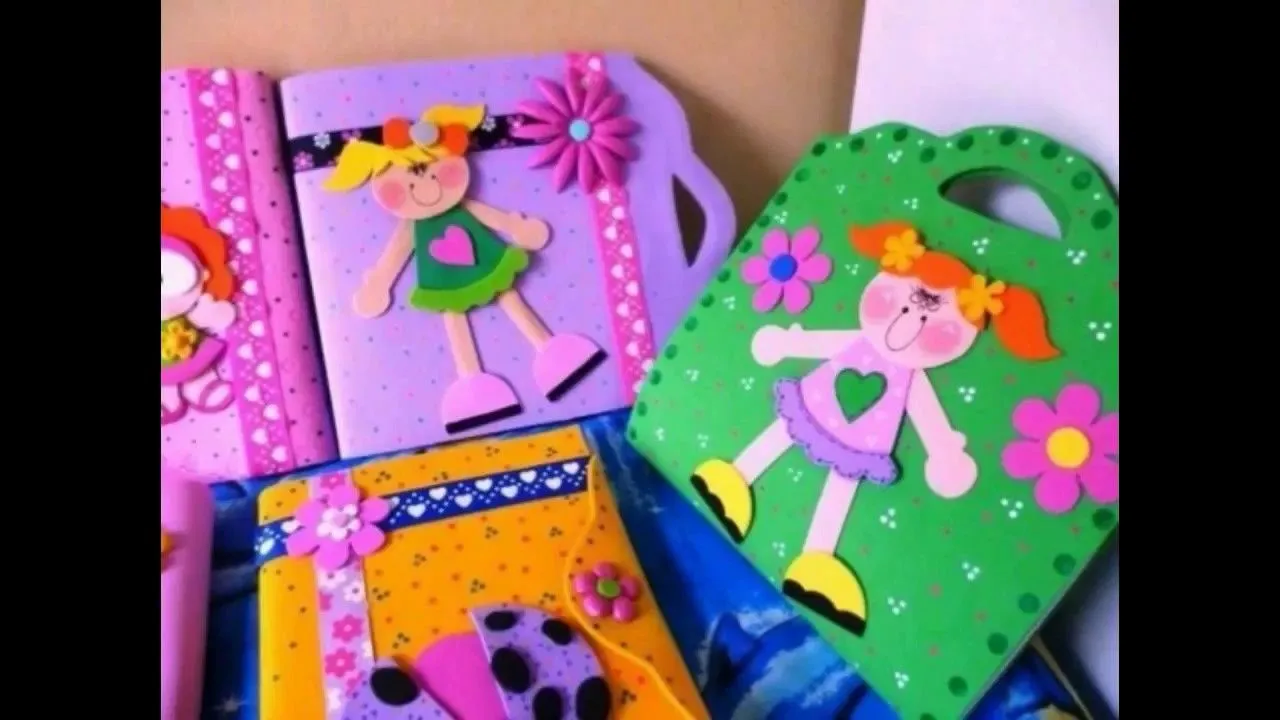 IDEAS PARA DECORAR CARPETAS EN FOAMI - YouTube IDEAS PARA DECORAR CARPETAS EN FOAMI - YouTube