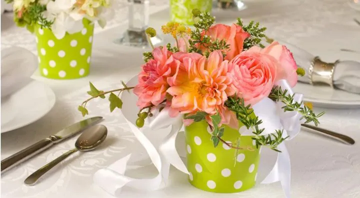 Ideas para decorar centros de mesa con flores