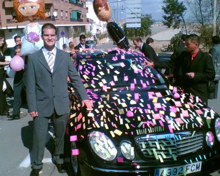 Ideas para decorar un coche de boda