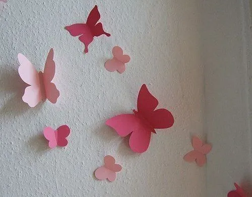 ideas para decorar con mariposas de papel | Fotos de Manualidades ideas para decorar con mariposas de papel | Fotos de Manualidades