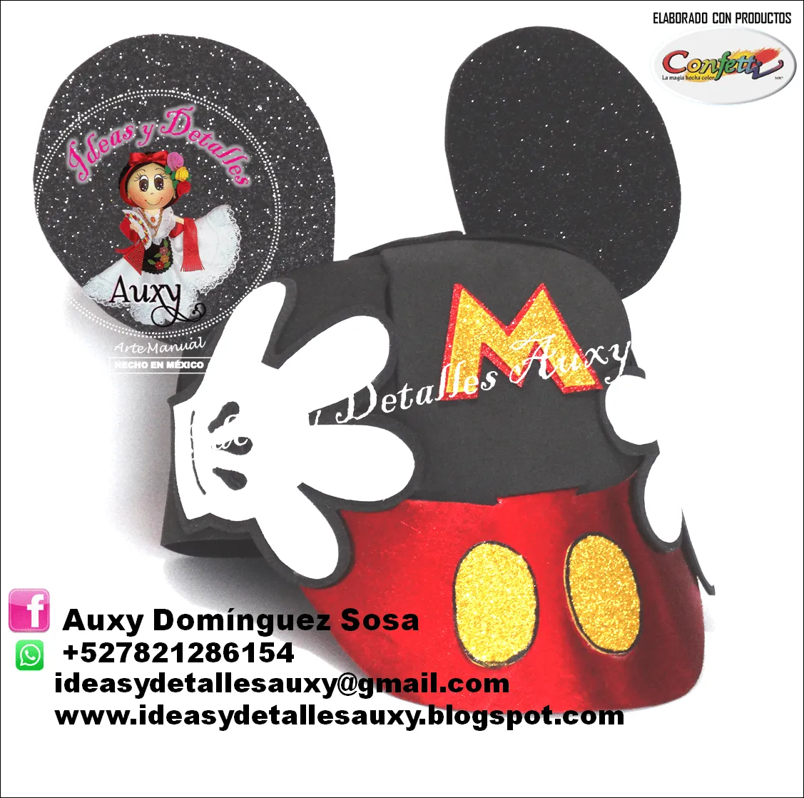 Ideas y Detalles Auxy: GORRA DE MICKEY MOUSE DE FOMI, FIESTA DE MICKEY MOUSE Ideas y Detalles Auxy: GORRA DE MICKEY MOUSE DE FOMI, FIESTA DE MICKEY MOUSE