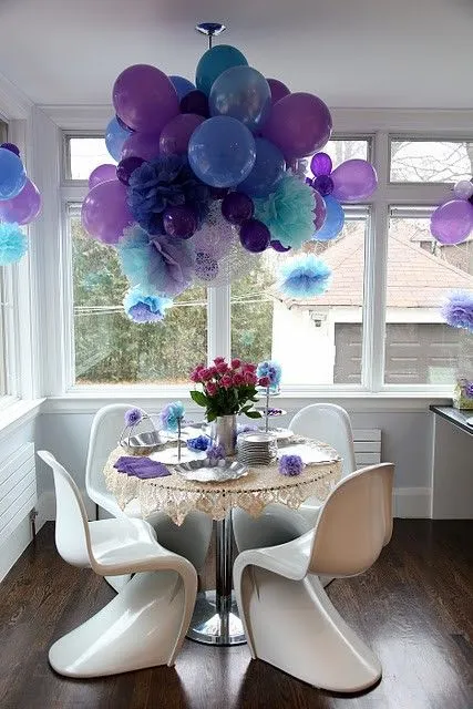 Decorar con pompones y globos | Decoideas.Net