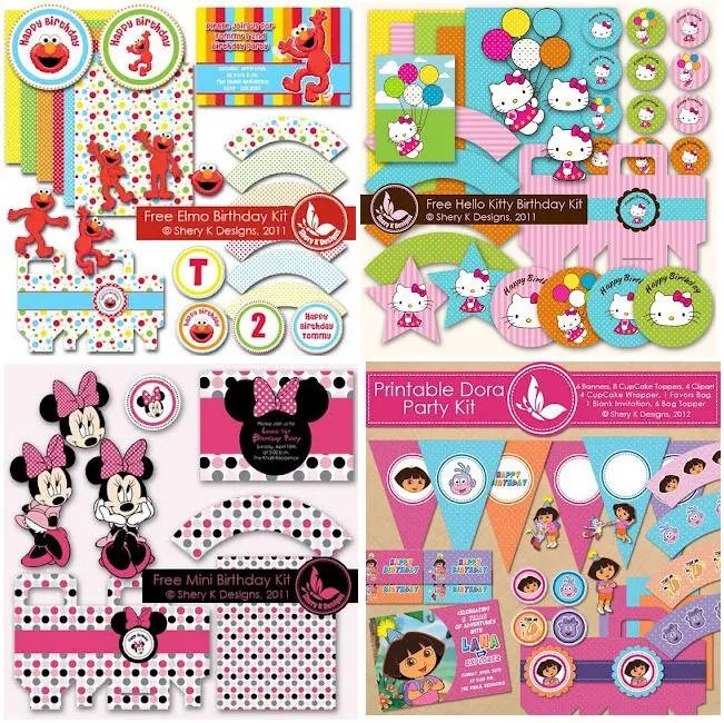 Ideas para tus Fiestas Infantiles: Kits imprimibles GRATIS de los ... Ideas para tus Fiestas Infantiles: Kits imprimibles GRATIS de los ...