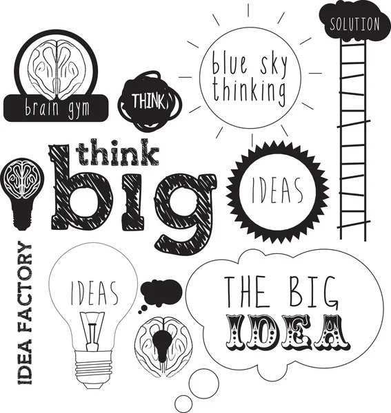 Ideas handdrawn o letras para conceptos idea e innovación — Foto ... Ideas handdrawn o letras para conceptos idea e innovación — Foto ...