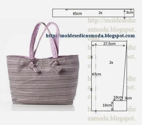 Ideas para el hogar: 6 Bolsos en costura fácil con moldes