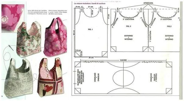 Ideas para el hogar: Bolsos de tela costura fácil